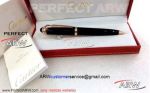 Perfect Replica Roadster de Cartier Pens - Rose Gold Clip Black Ballpoint Pen